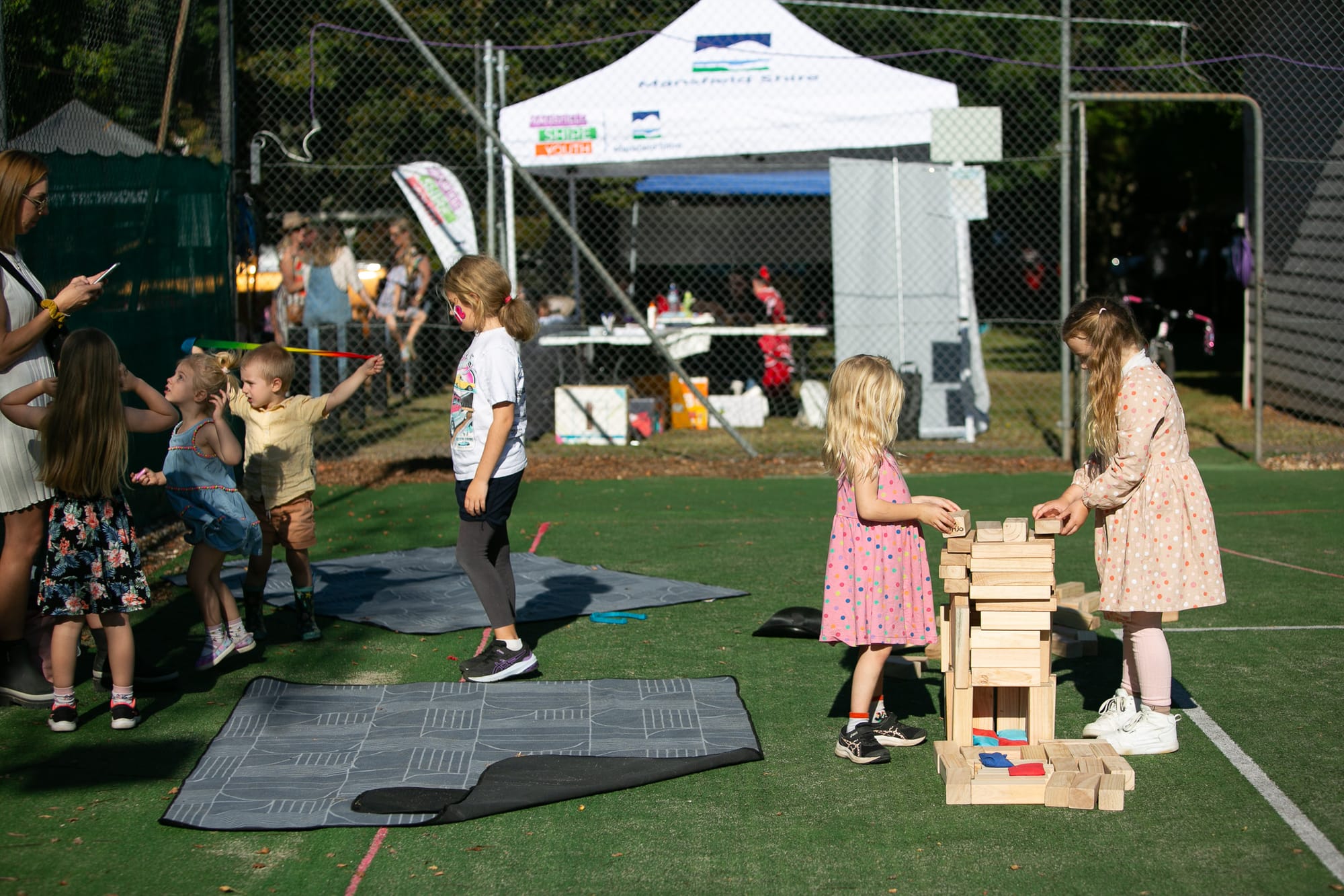 PLAY SPACE: Community games and activities were the order of the day, with high participation across the board.