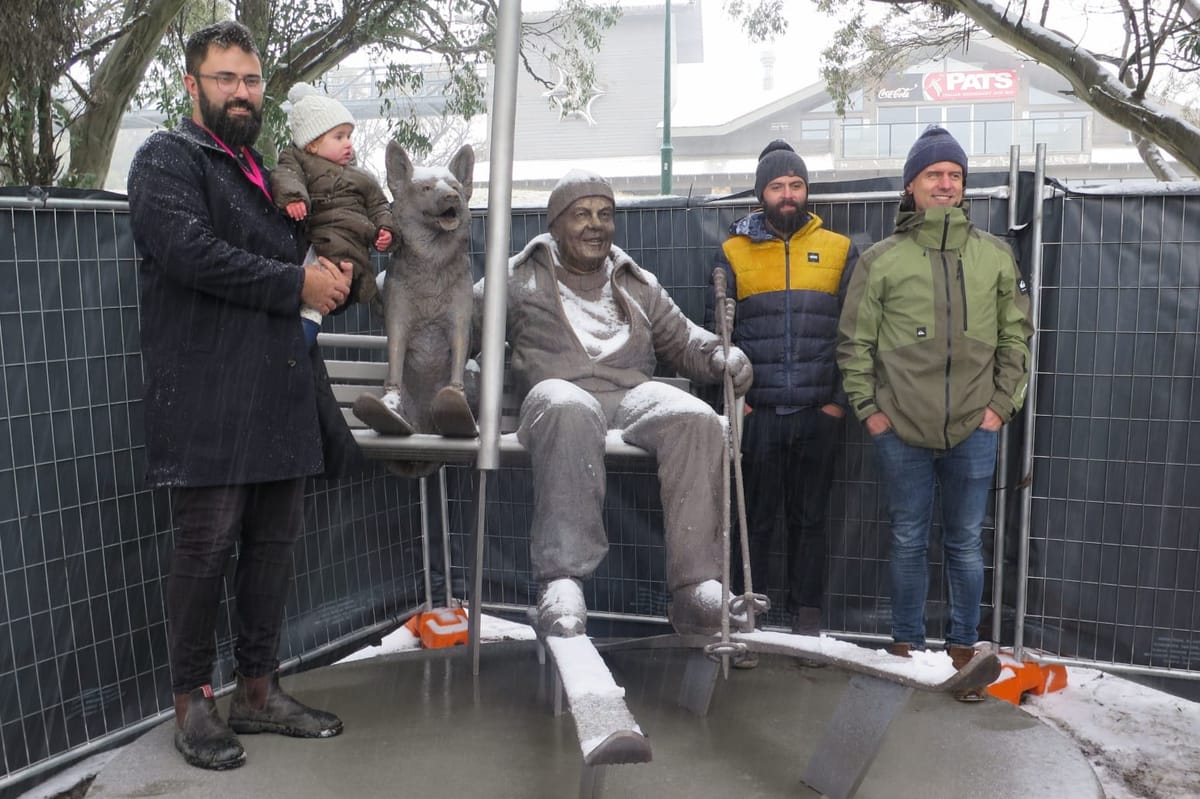 Legend Hans Grimus and Captain immortalised in bronze Post feature image